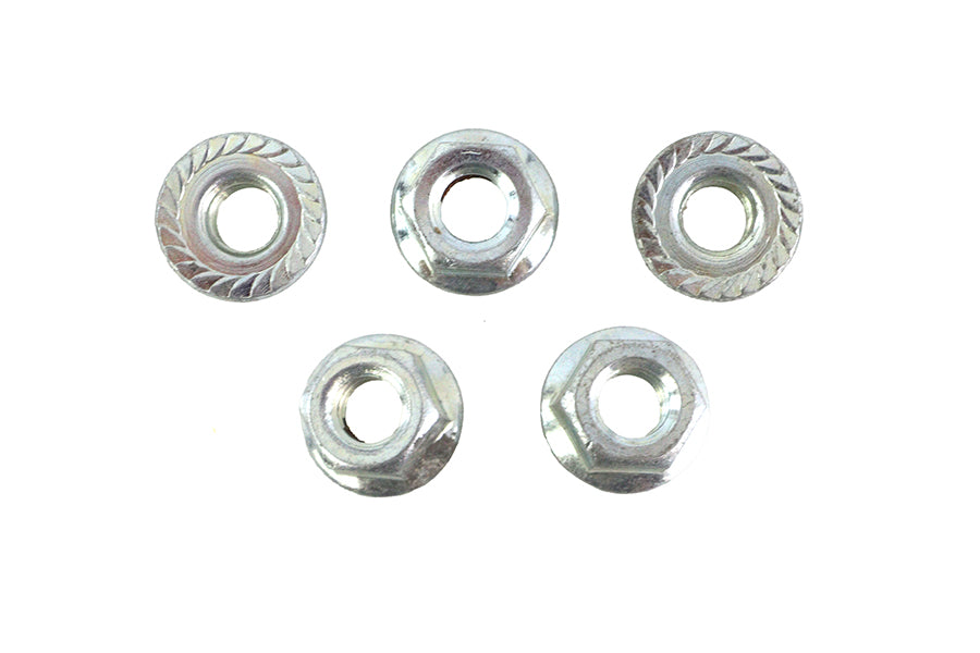 Serrated Hex Flange Nuts 5/16 inch-24 Zinc