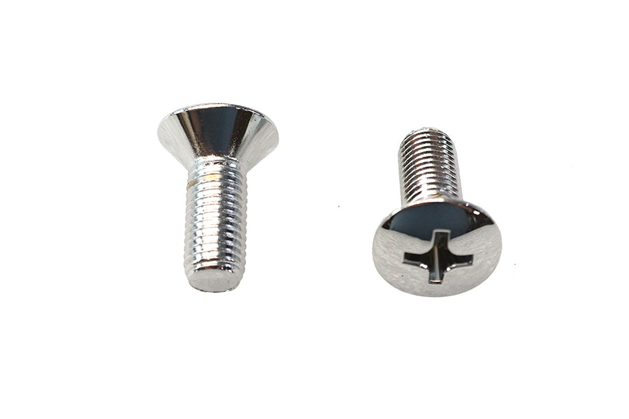 Teardrop Phillips Head Chrome Screw Set