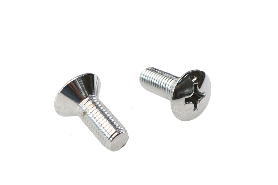 Teardrop Phillips Head Chrome Screw Set