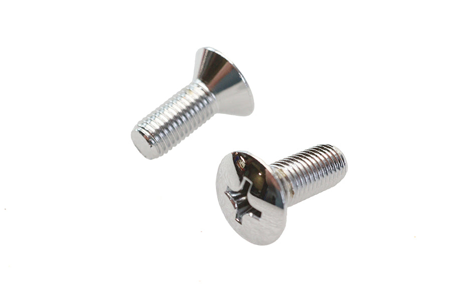 Teardrop Phillips Head Chrome Screw Set