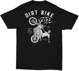 Black DBK 12 O'clock Tee shirt with crew neck and short sleeves, displayed flat on a white background.