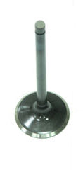 Close-up of NAMURA engine exhaust valve showing metallic surface and valve stem, designed for use in internal combustion engines.