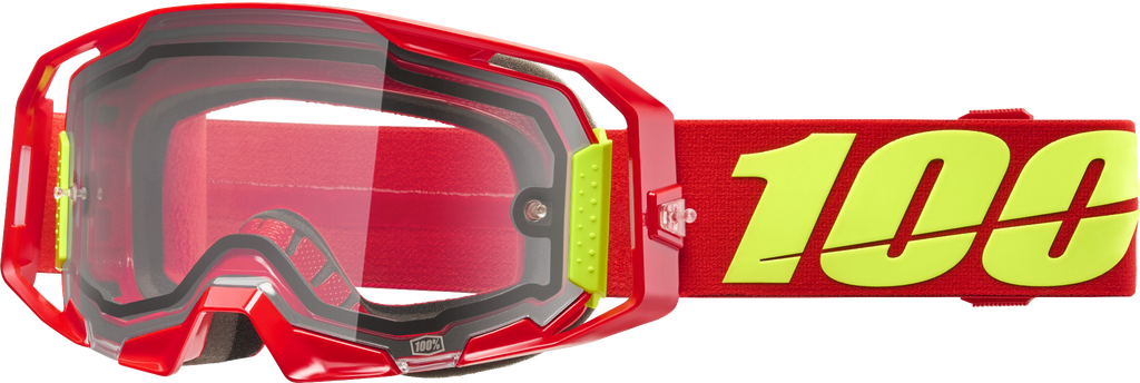 Armatic  Enduro Moto Goggle Red Clear Lens