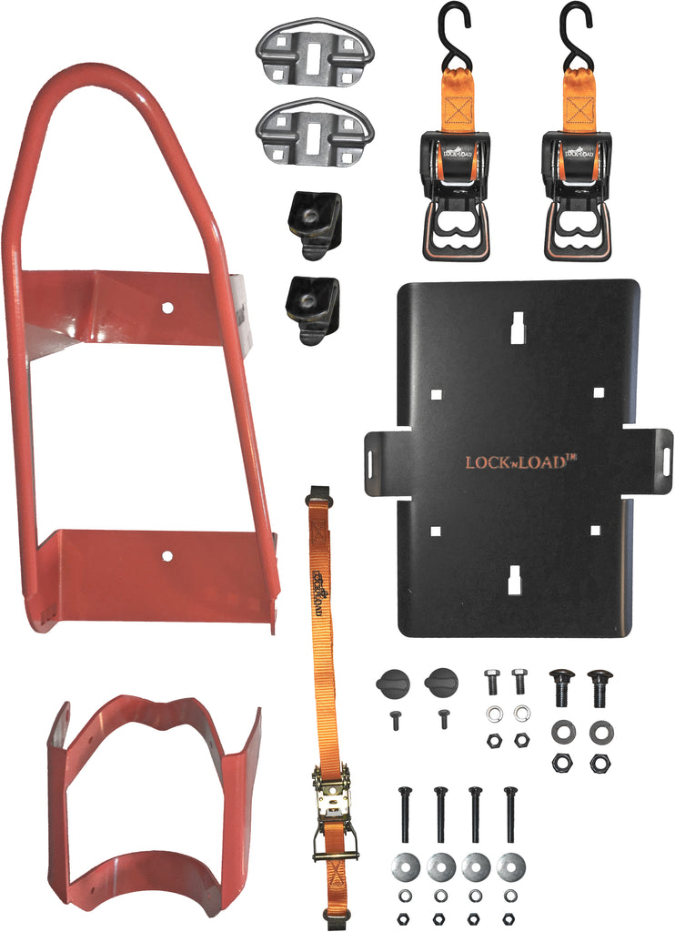 Motorcycle Combo Front Chock With Rear Ratchet Tie Straps