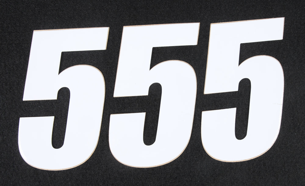 Number 5 White 4" 3/Pk
