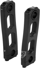 CFR Knucks Risers 5-inch handlebar risers with black finish, designed for mountain bike handlebars and improved riding comfort.