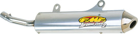FMF Turbinecore II spark arrestor installed on motorcycle exhaust system, showcasing durable metal mesh and compact design.
