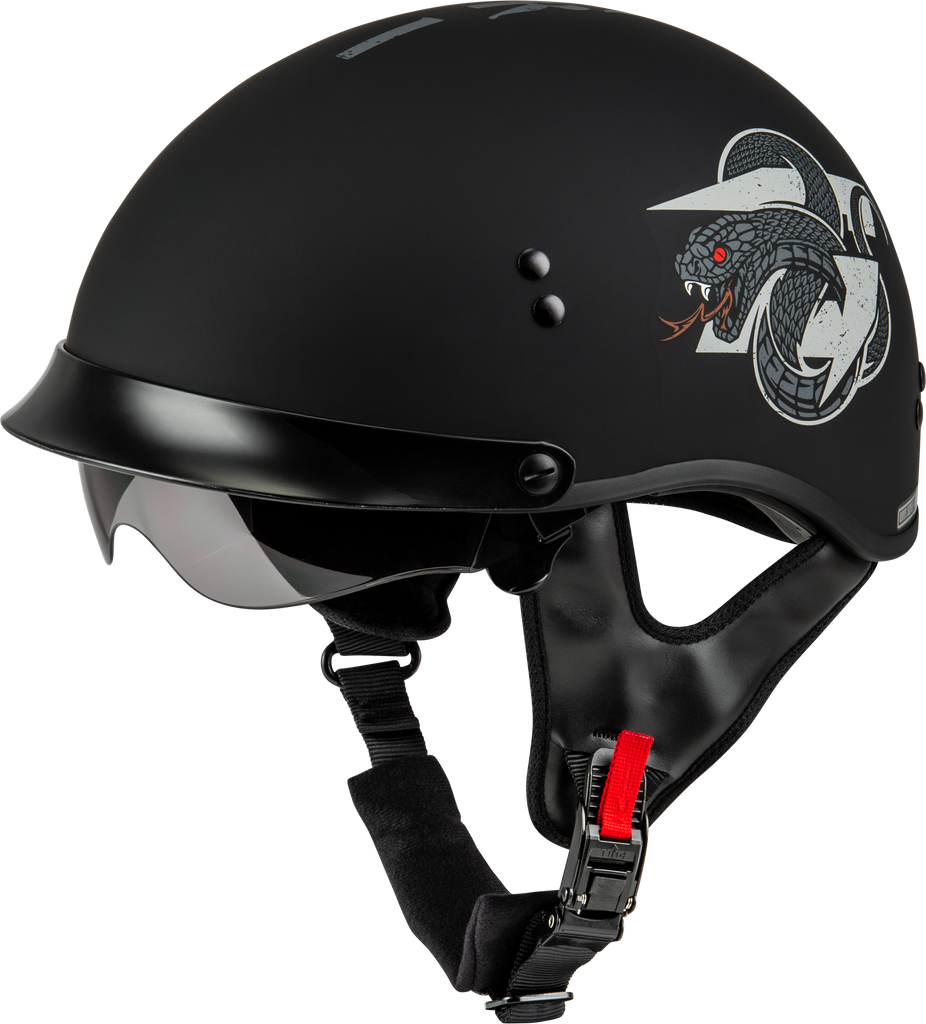 Hh 65 Drk1 Helmet W/ Peak Matte Black/Grey Xl