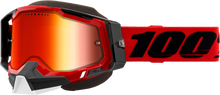 Load image into Gallery viewer, Racecraft 2 Snowmobile Goggle Red Mirror Red Lens