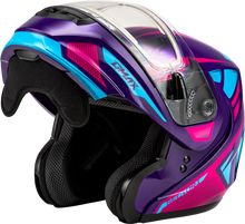 Load image into Gallery viewer, Md 04s Sector Snow Helmet W/ Electric Shield Violet/Pink Xl