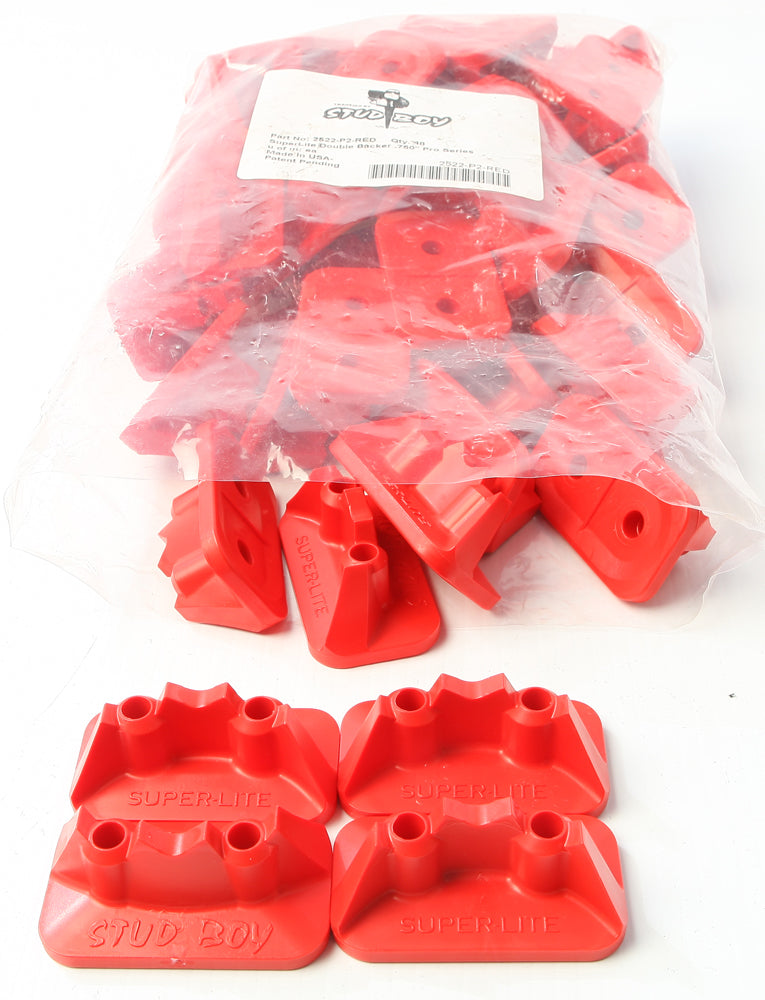 Super Lite Pro Series Double Backers .75" 48/Pk Red