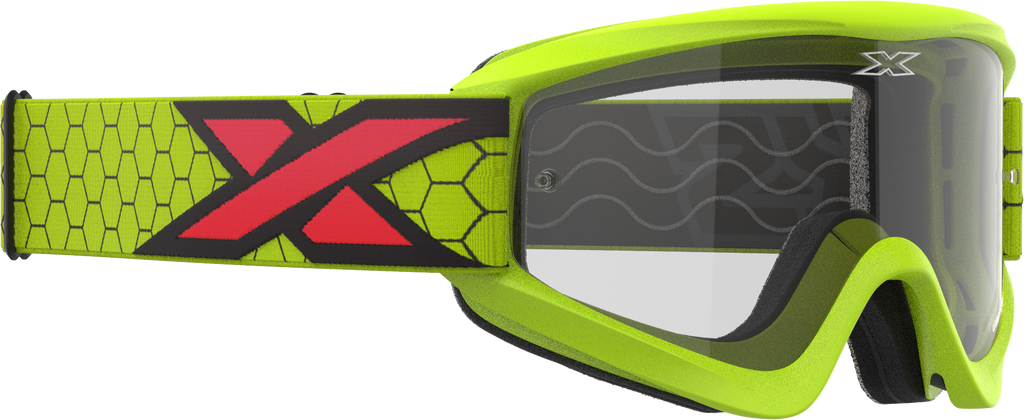 Flat Out Clear Goggle Flo Ylw/Black/Fire Red Clear