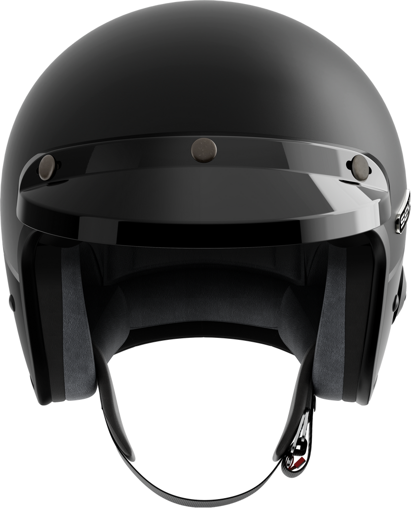 Surge Open Face Helmet W/Mesh Matte Black/Glossy Black 2x