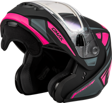Load image into Gallery viewer, Md 04s Sector Snow Helmet W/ Elec Shield Matte Black/Pink M