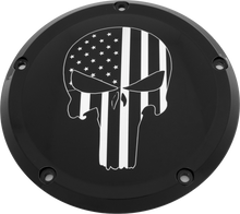 Load image into Gallery viewer, 6   M8 Softail Derby Cover Punisher Black
