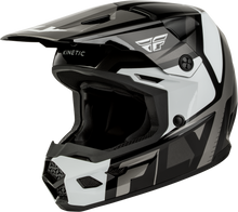 Load image into Gallery viewer, Youth Kinetic Scrap Helmet Black/White/Grey Ys