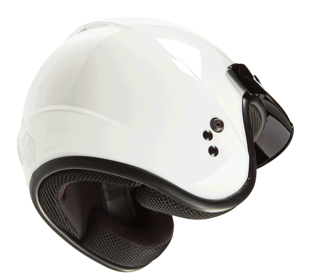 Of 2 Open Face Helmet White Lg