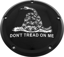Load image into Gallery viewer, 6   M8 Softail Derby Cover Don't Tread Black