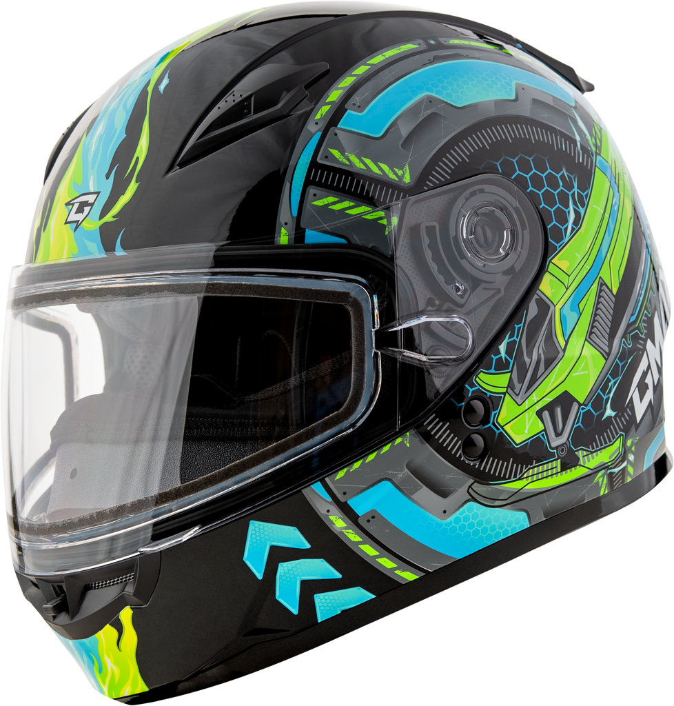 Gm 49y Charge Snow Helmet Black/Blue/Green Ys