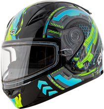Load image into Gallery viewer, Gm 49y Charge Snow Helmet Black/Blue/Green Yl