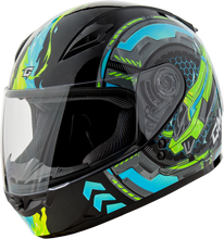 Load image into Gallery viewer, Youth Gm 49y Charge Helmet Black/Blue/Green Ys