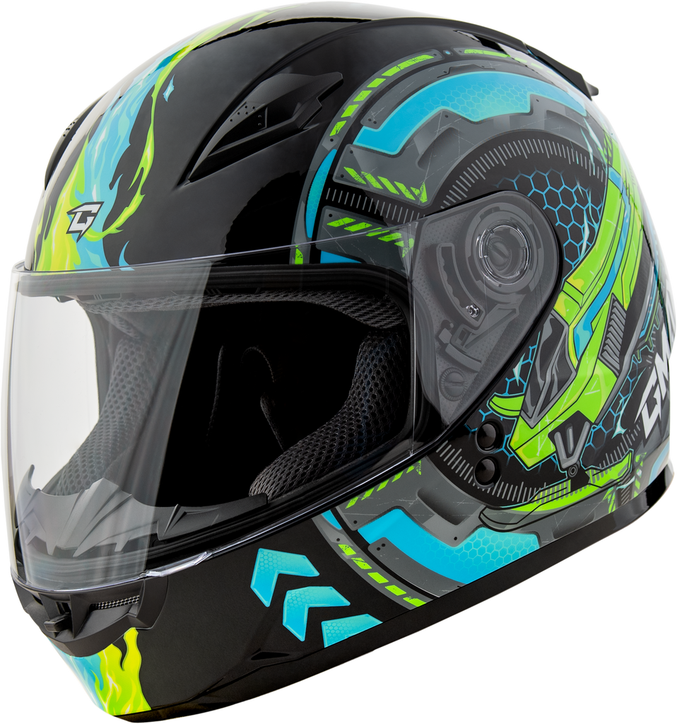 Youth Gm 49y Charge Helmet Black/Blue/Green Ym