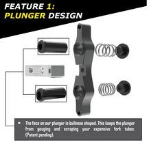 Load image into Gallery viewer, Tamer Double Button X Wing suspension in black with sleek design and dual buttons for secure installation.
