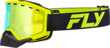 Fly Racing Focus Snow Goggle Black/Hi-Vis W/ Gold Mirror/Yellow Lens 37-50164
