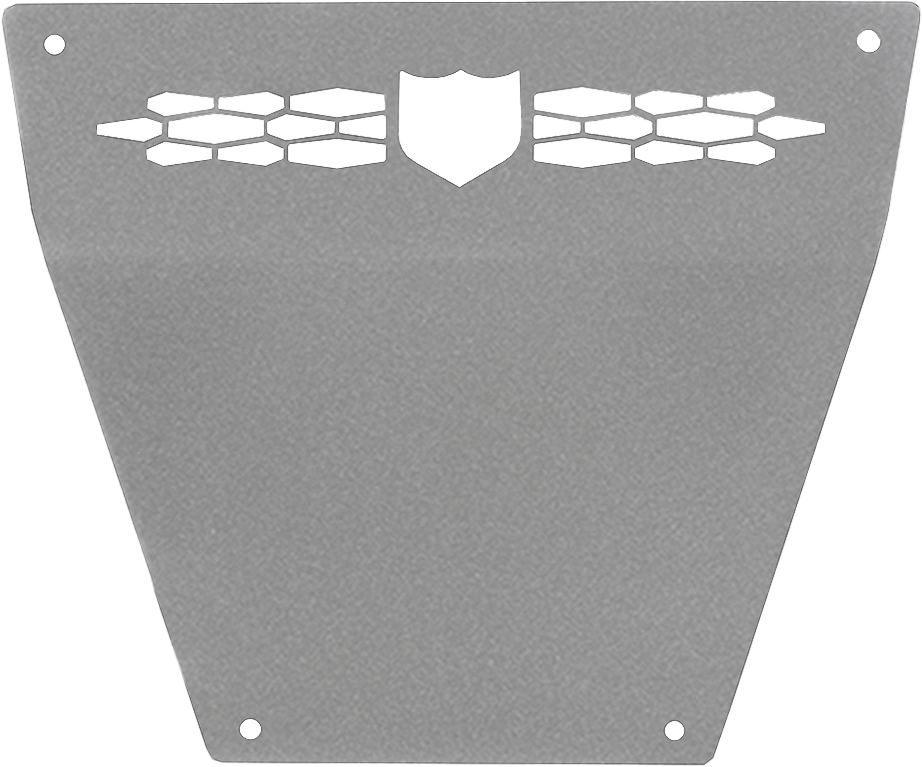 Front Race Skid Plate Sparkle Silver Metallic Pol