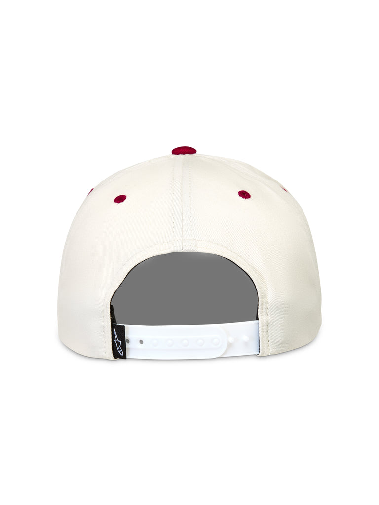Stadium Snapback Hat Off White/Red