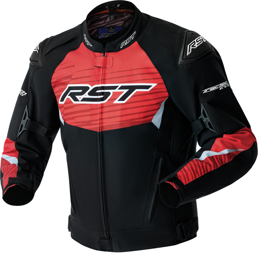 Tractech Evo D3o Jacket Black/Flo Red Textile Xl