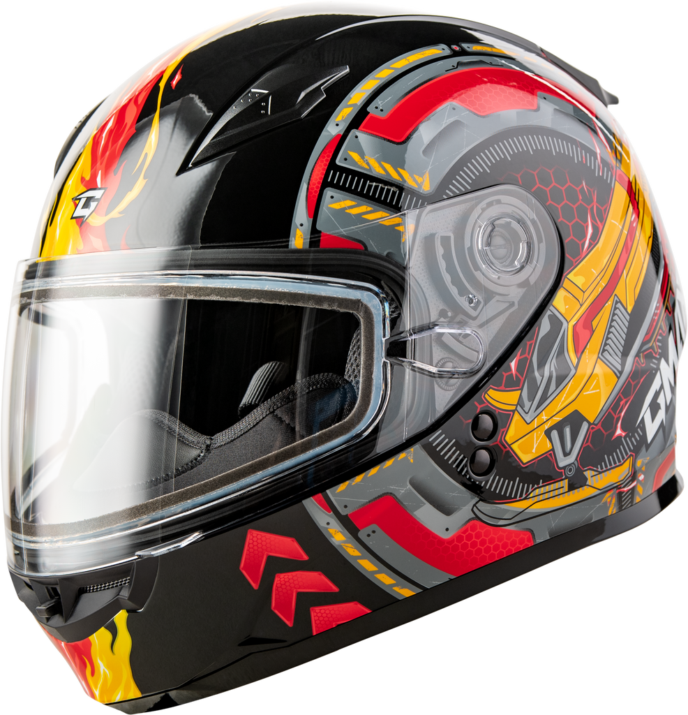 Gm 49y Charge Snow Helmet Black/Red/Yellow Ym