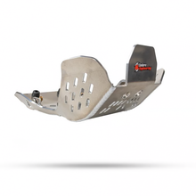 Load image into Gallery viewer, ENDURO ENGINEERING skid plate body protection for off-road vehicles, shown in black with mounting hardware.