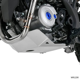 ZETA skid plate guard for Yam motorcycle, durable metal protection for undercarriage and engine area.
