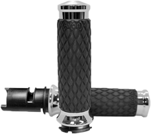 Load image into Gallery viewer, Diamond Contour Chrome Twist Grip
