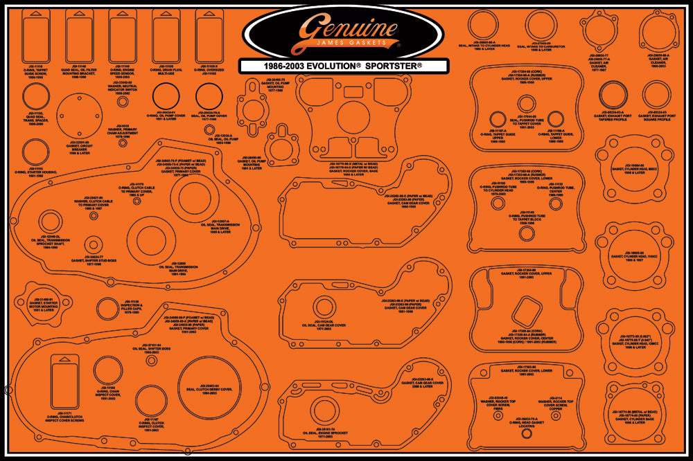 Gasket Display Board Evo '86 03 99000 Evxl
