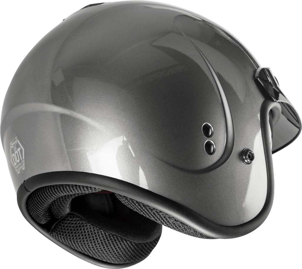 Gm 32 Open Face Helmet Titanium 3x