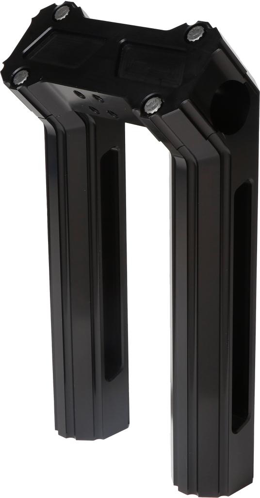 H/D Billet Risers 8" Black Kickback