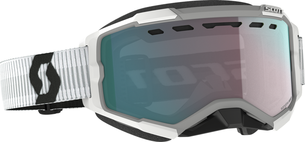 Fury Goggle Snow Cross White W/Enh Aqua Chrome