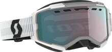 Load image into Gallery viewer, Fury Goggle Snow Cross White W/Enh Aqua Chrome