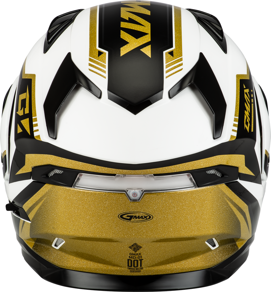 Md 01 Volta Helmet White/Gold/Black Metallic 3x