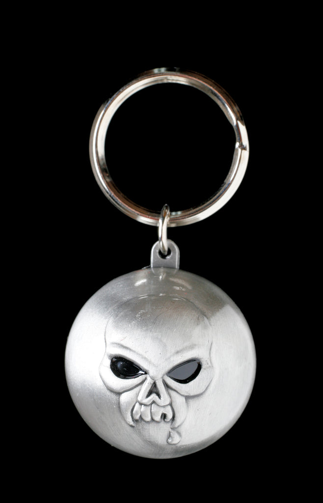 RYDER CLIPS All Balls Ryder Ball Wicked Skull body jewelry with skull design in black and white, featuring intricate skull artwork.