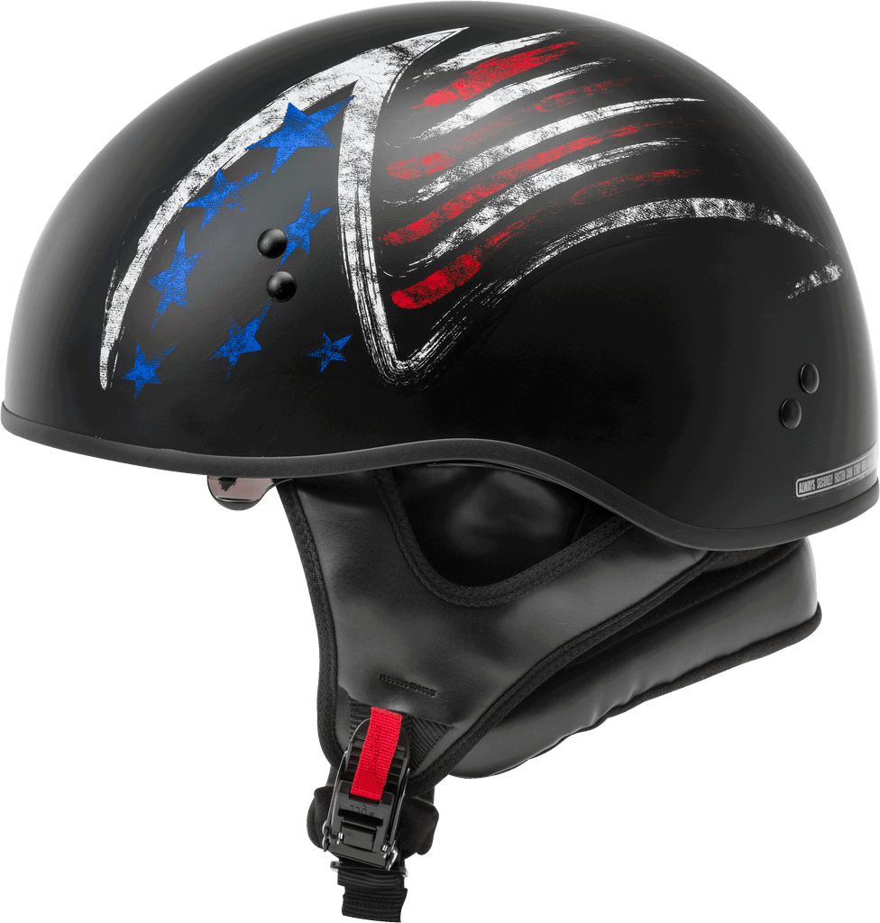 Hh 65 Half Helmet Bravery Matte Black/Red/White/Blue Md