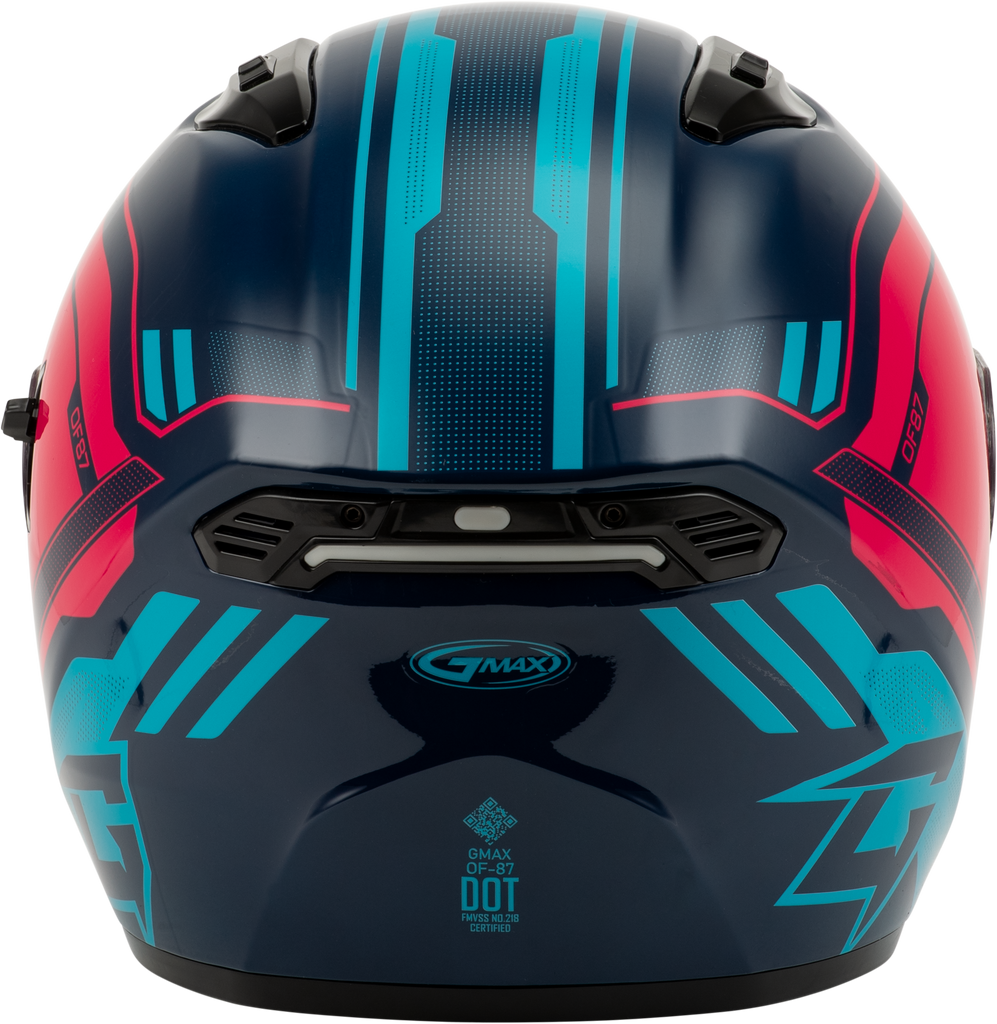 Of 87 Duke Helmet W/Led Light Blue/Red Sm