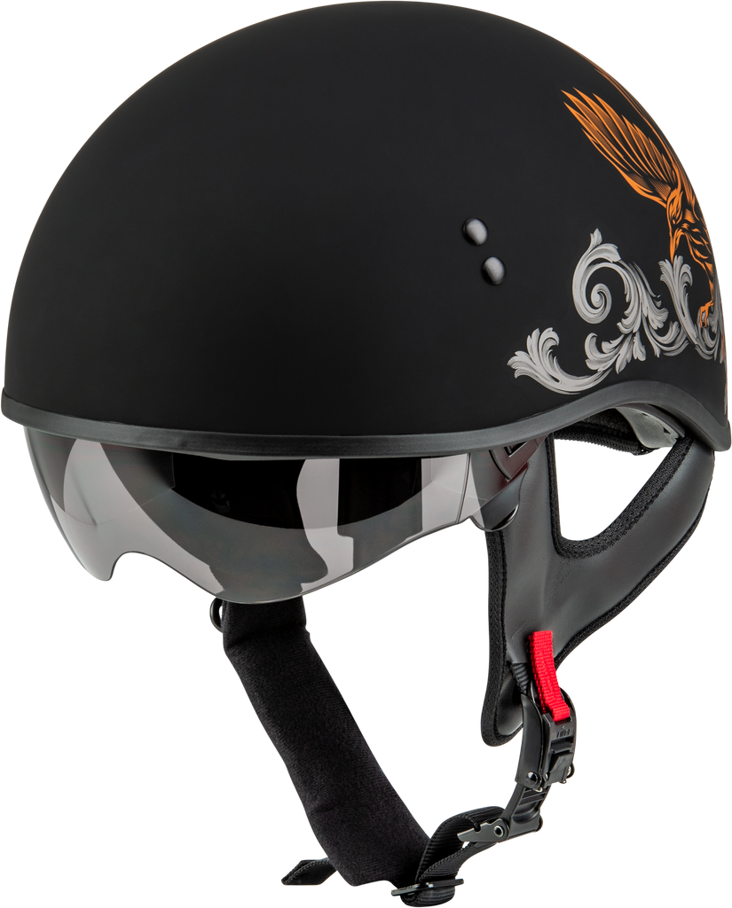Hh 65 Corvus Helmet Matte Black/Silver/Orange Lg