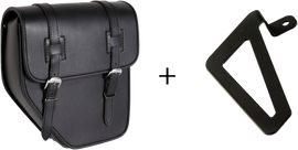Ibiza Saddlebag Black Left W/Base +Support