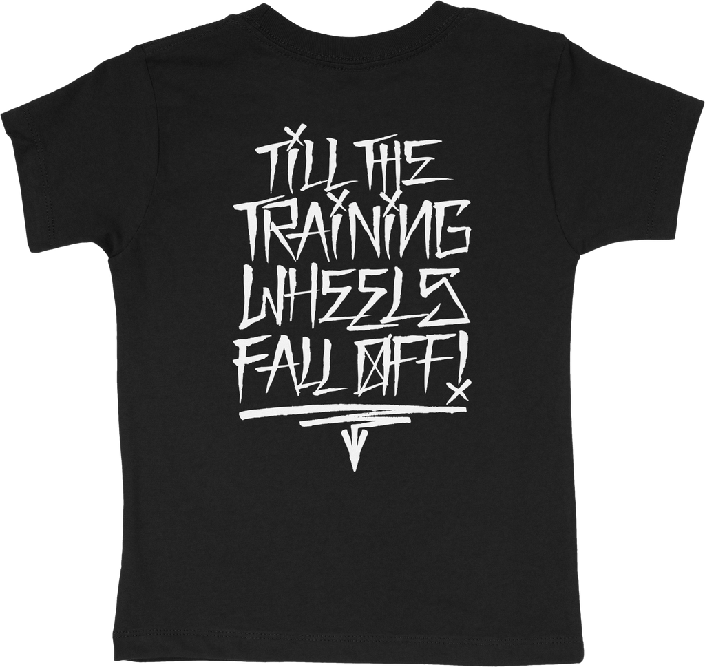 Training Wheels Toddler Tee Black 4t