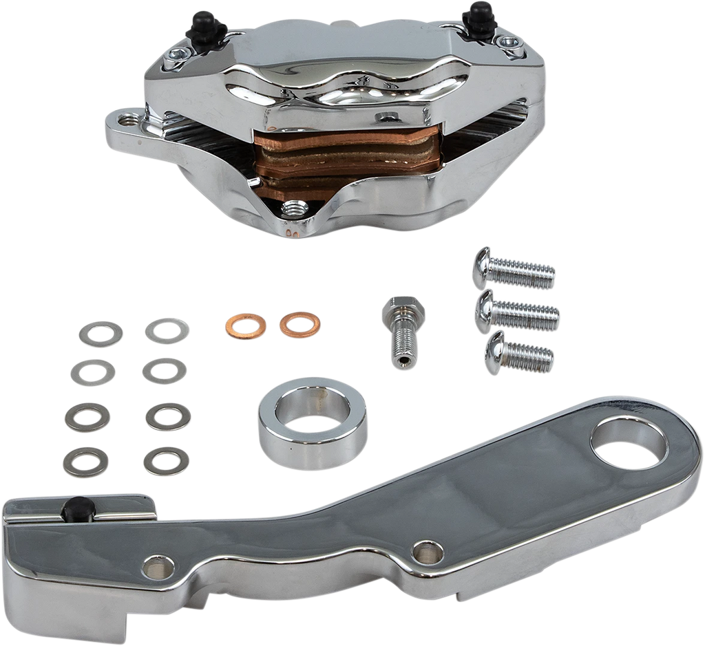 4 Pist Rear Caliper Kit Chrome 25mm Flt 08 Up