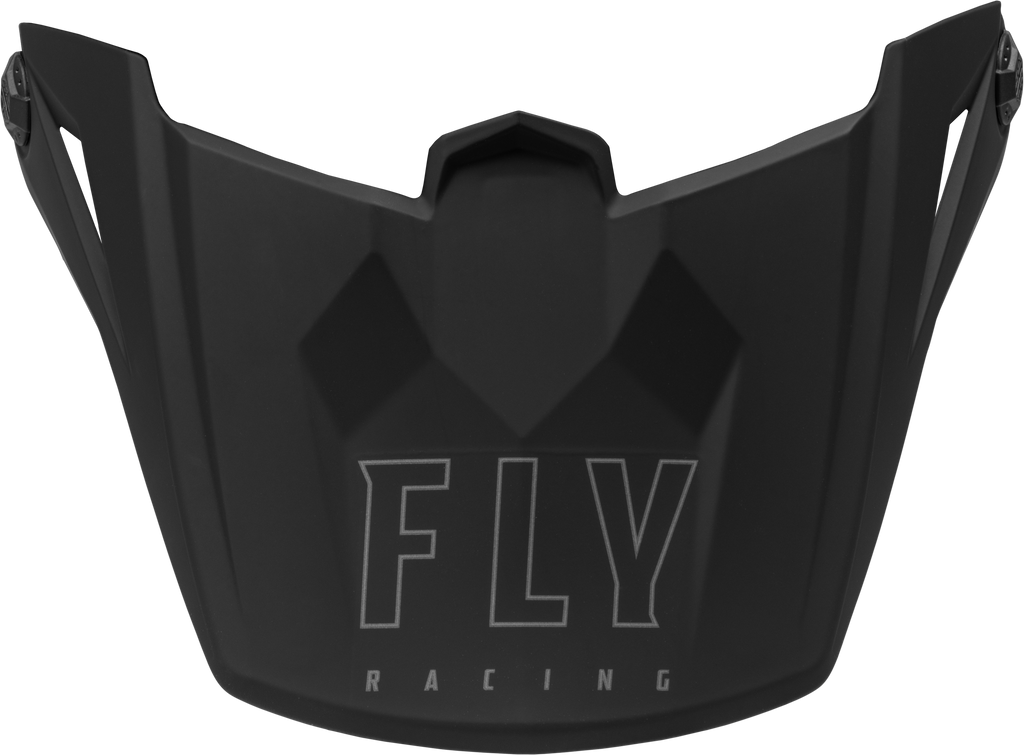 Fly Racing Kinetic Lite helmet visor in solid matte black, designed as a replacement helmet accessory for enhanced protection.