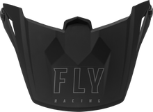 Load image into Gallery viewer, Fly Racing Kinetic Lite helmet visor in solid matte black, designed as a replacement helmet accessory for enhanced protection.